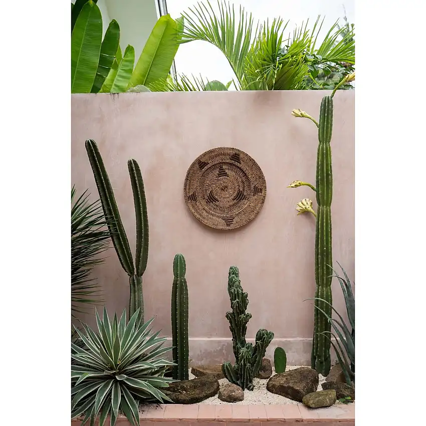 Wandteller - The Jasmine Plate M - Rattan Deko, braun