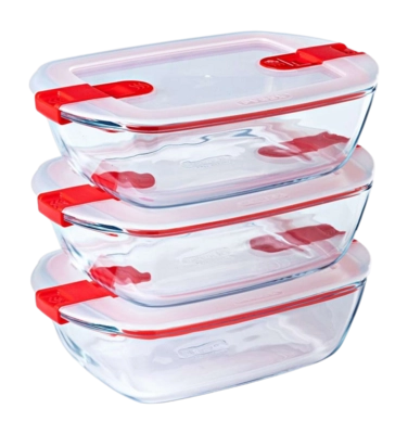 Frischhaltebox Pyrex Cook & Heat Rechteckig Transparent (2-teilig)