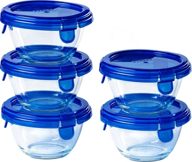 Auflaufform Pyrex Cook & Go Rund mit Deckel 200 ml (5er-Set)