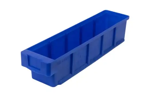 SuperSparSet 16x Regalkasten Classic | Blau | HxBxT 8,3x9x30cm | Polypropylen | Sichtlagerkasten, Sortimentskasten, Sortimentsbox, Kleinteilebox