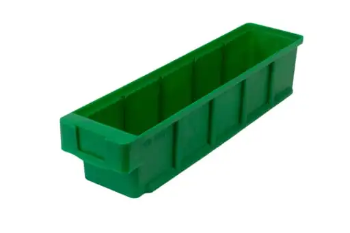 SuperSparSet 16x Regalkasten Classic | Grün | HxBxT 8,3x9x30cm | Polypropylen | Sichtlagerkasten, Sortimentskasten, Sortimentsbox, Kleinteilebox