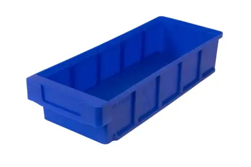 SuperSparSet 10x Regalkasten Classic | Blau | HxBxT 8,3x15x40cm | Polypropylen | Sichtlagerkasten, Sortimentskasten, Sortimentsbox, Kleinteilebox
