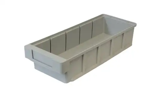 SuperSparSet 10x Regalkasten Classic | Grau | HxBxT 8,3x15x30cm | Polypropylen | Sichtlagerkasten, Sortimentskasten, Sortimentsbox, Kleinteilebox