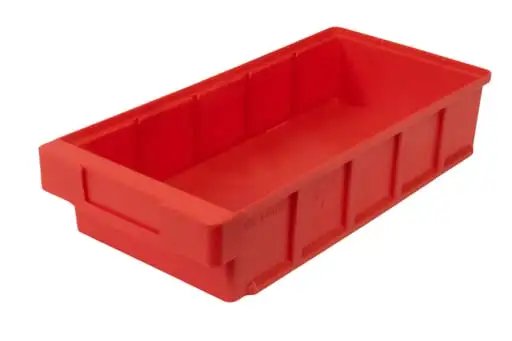 SuperSparSet 8x Regalkasten Classic | Rot | HxBxT 8,3x19x30cm | Polypropylen | Sichtlagerkasten, Sortimentskasten, Sortimentsbox, Kleinteilebox