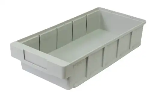 SuperSparSet 8x Regalkasten Classic | Grau | HxBxT 8,3x19x50cm | Polypropylen | Sichtlagerkasten, Sortimentskasten, Sortimentsbox, Kleinteilebox