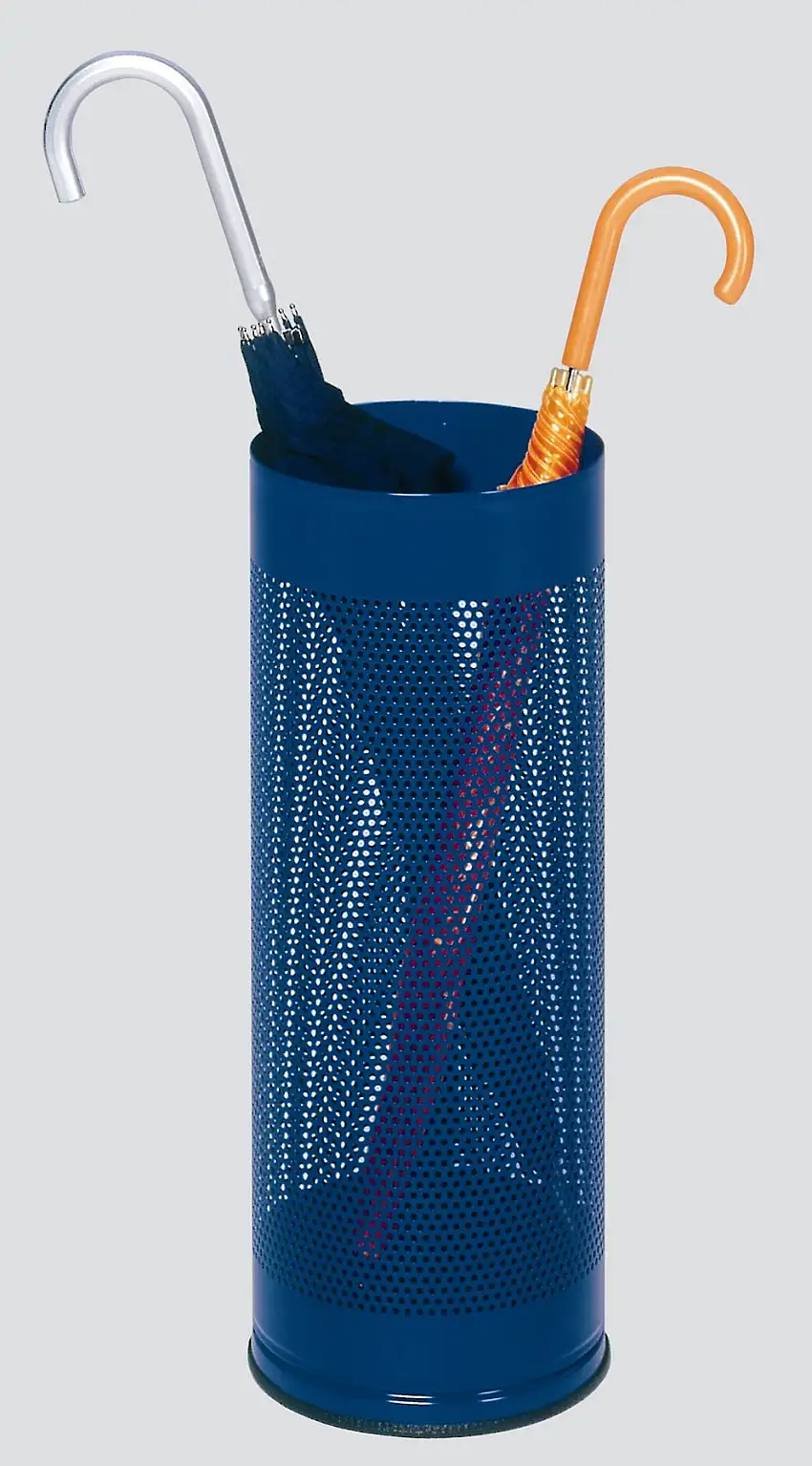 Dekorativer Schirmständer gelocht | HxBxT 61x27x27cm | Verzinkter Stahl | Blau