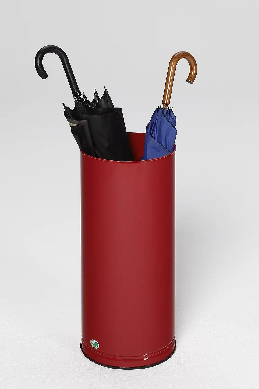 Dekorativer Schirmständer glatt | HxBxT 61x27x27cm | Verzinkter Stahl | Rot