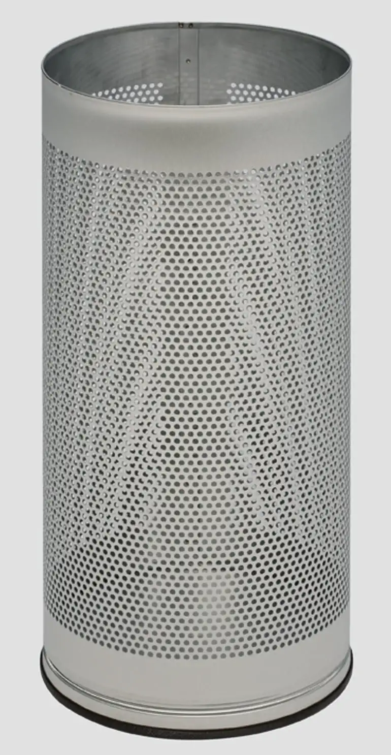 Dekorativer Schirmständer gelocht | HxBxT 61x27x27cm | Edelstahl | Grau