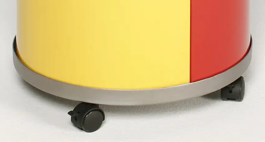 Rollensatz für Wertstoffsammelstation 3-Fach| 4 Lenkrollen | Zubehör | Kunststoff | Schwarz