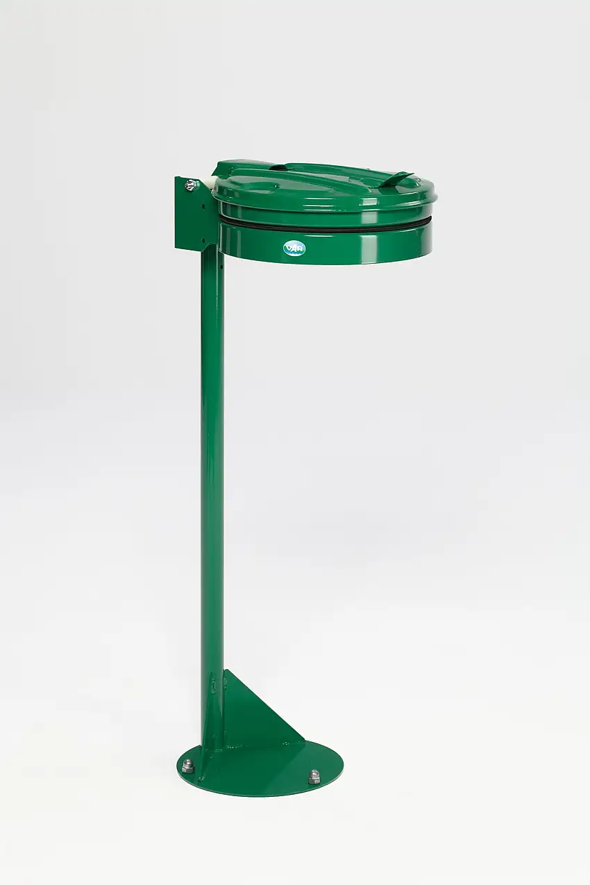 Standhalter mit Gummiband | mit Metall-Deckel | HxBxT 105x37x46,5cm | Stahl | Grün