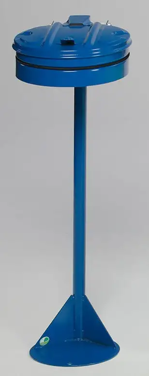 Standhalter mit Gummiband | mit Metall-Deckel | HxBxT 105x37x46,5cm | Stahl | Blau