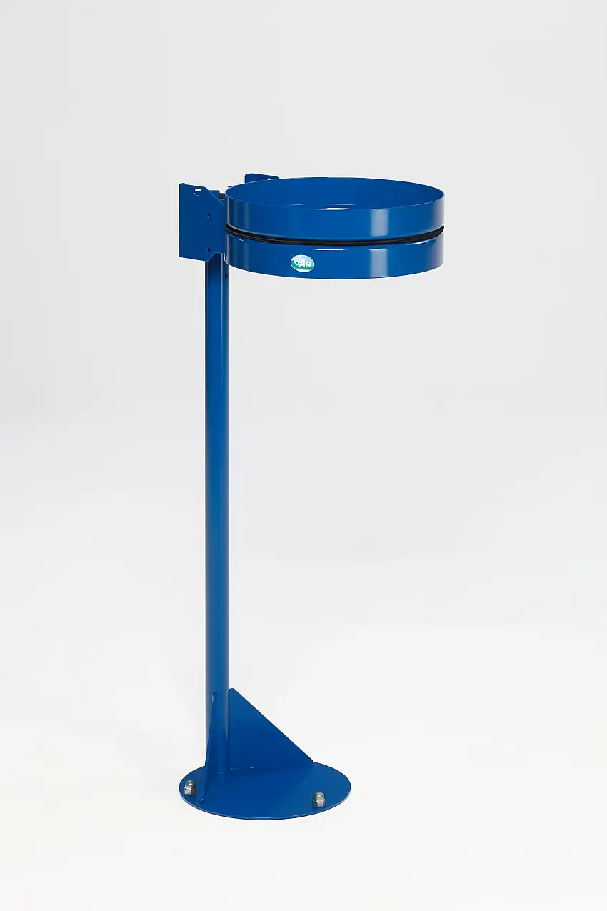 Standhalter mit Gummiband | ohne Deckel | HxBxT 105x37x46,5cm | Stahl | Blau
