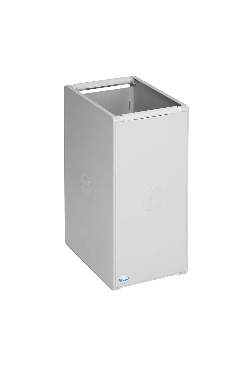 Robustes Abfall- und Wertstoffsammelsystem 1-Fach | ohne Deckel | 40 Liter, HxBxT 57x25x40,5cm | Kunststoff | Grau