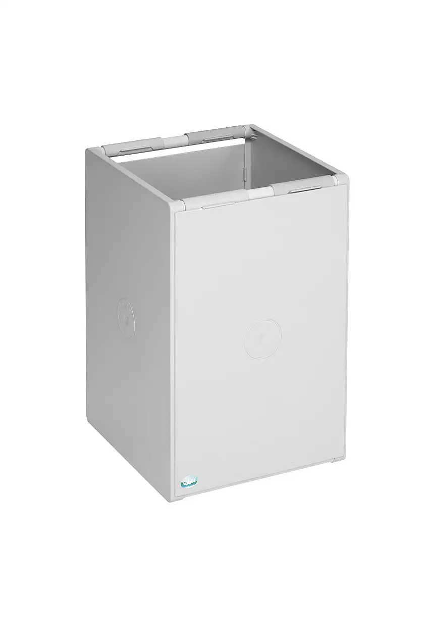 Robustes Abfall- und Wertstoffsammelsystem 1-Fach | ohne Deckel | 60 Liter, HxBxT 57x36x40,5cm | Kunststoff | Grau