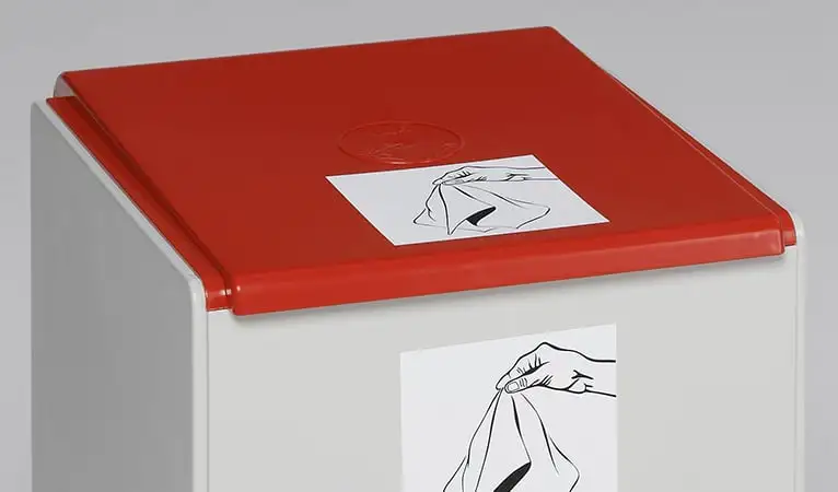 Deckel für Abfall- und Wertstoffsammelsystem 60 Liter | Kunststoff | Rot