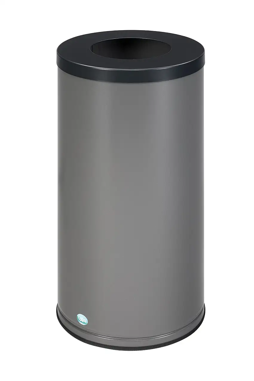 Robuster Wertstoffsammler mit abnehmbarem Deckel | 70 Liter, HxBxT 70x36,5x36,5cm | Verzinkter Stahl | Anthrazit