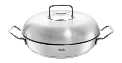 Bratpfanne Fissler Original Profi Collection Crispy mit High-Dome Rostfreier Edelstahl Deckel 28 cm