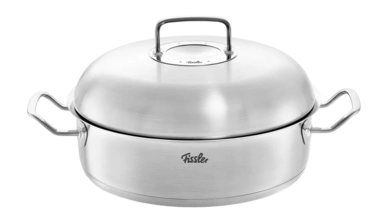 Gratinierpfanne Fissler Original Profi Collection mit High-Dome Rostfreier Edelstahl Deckel 28 cm