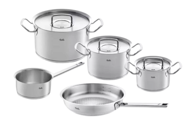 Topf-Set Fissler Original Profi Collection mit Bratpfanne und Edelstahldeckeln (5-teilig)