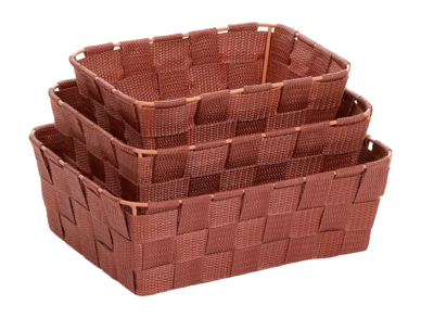 Aufbewahrungskorb Kela Alvaro Orange (3er-Set)