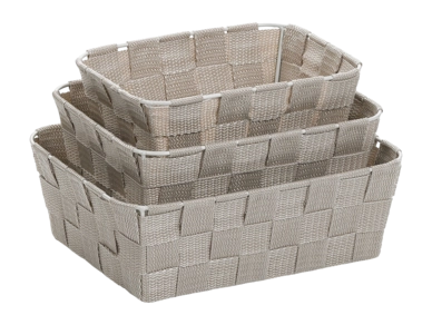 Aufbewahrungskorb Kela Alvaro Silver (3er-Set)