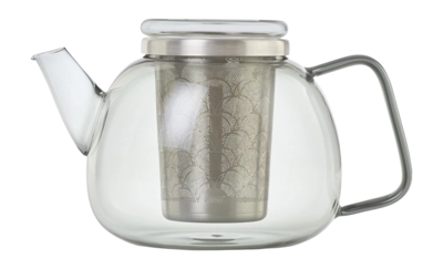 Teekanne AdHoc Yuna Transparent / Silber 1,2 L