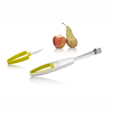 Apfel Entkerner und Messer Tomorrow's Kitchen Weiß Grün