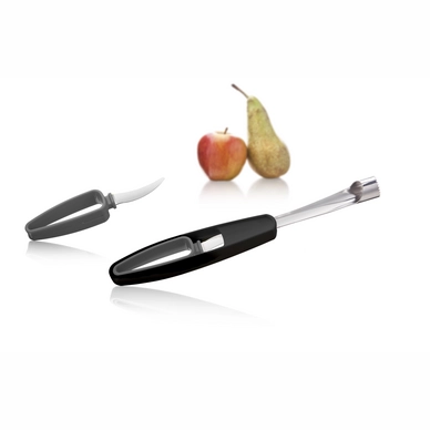 Apfel Entkerner + Messer Tomorrow's Kitchen Grau