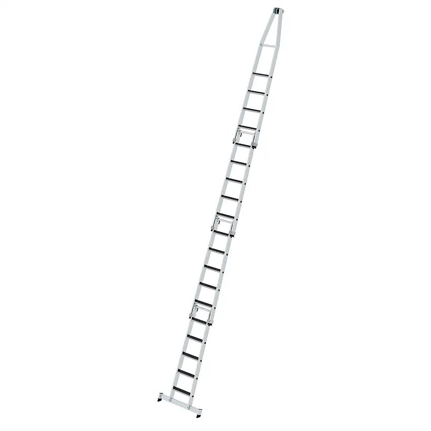 Stufen-Glasreinigerleiter-Satz mit nivello®-Traverse und clip-step R13 4-teilig