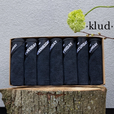 Geschirrhandtuch Klud Denmark Schwarz (7er-Set)