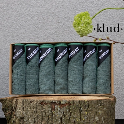 Geschirrhandtücher Klud Denmark Oily Grün (7er-Set)
