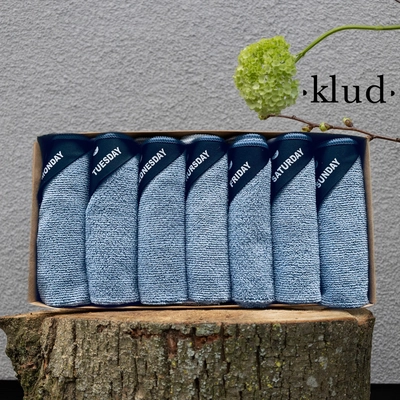 Geschirrhandtücher Klud Denmark Dusty Blue (7er-Set)