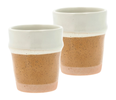Espressotassen Villa Collection Evig Amber Cream 10 cl (2er-Set)