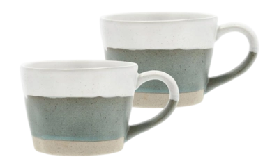 Tassen Villa Collection Evig Green White 0,3 L (2er-Set)