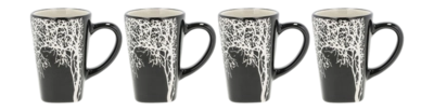 Espressotassen Villa Collection Hela Black 10 cl (4er-Set)