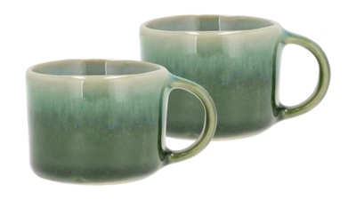 Espressotassen Villa Collection Styles Green Blue 8 cl (2er-Set)
