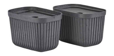 Aufbewahrungsbox Zone Denmark Pulp Black 23 x 15 cm (2-teilig)