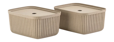 Aufbewahrungsbox Zone Denmark Pulp Natural Brown 32 x 23 cm (2-teilig)