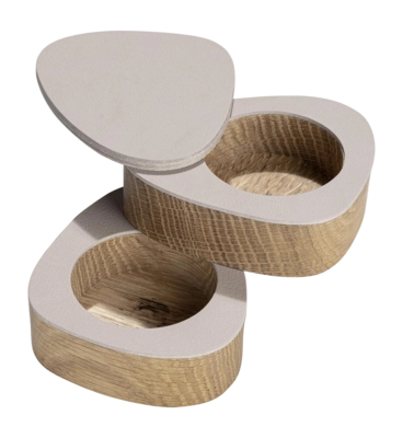 Peffer- und Salzset Lind DNA Curve Salt & Pepper Nupo Clay Brown (2er-Set)