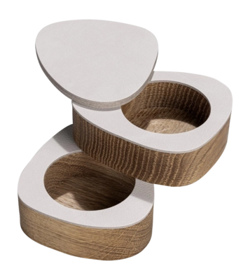 Pfeffer- und Salzset Lind DNA Curve Salt & Pepper Nupo Oyster White (2er-Set)