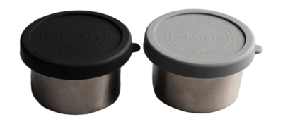 Frischhaltebox AYA&IDA Snack Container Dark Grey / Matt Black 100 ml (2er-Set)