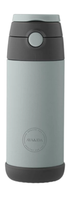 Thermosflasche AYA&IDA Drinking Bottle Kids Straw Mint Green 350 ml