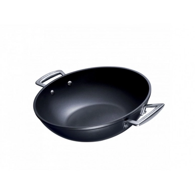 Wok Le Creuset Les Forgées Schwarz 32 cm