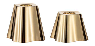 Kerzen Iittala Aalto Messing 5 + 6,5 cm (2er-Set)