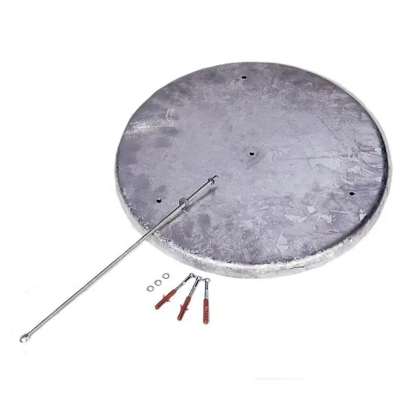 Bodenronde für klassischen Standascher | HxBxT 0,2x44x44cm | Stahlblech | Grau