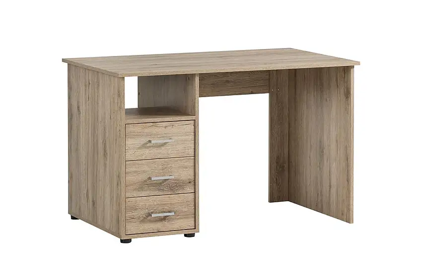 Möbelpartner Schreibtisch Fox | Small | HxBxT 74x116x70cm | 3 Schubladen | Eiche