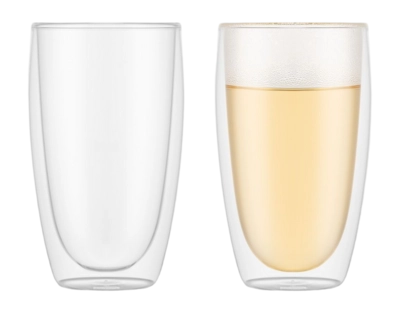 Glas Bodum Pavina Large Transparent 450 ml (Set von 2 Stück)
