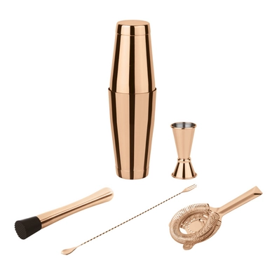 Cocktailset Paderno Boston Mirror Kupfer (5er-Set)