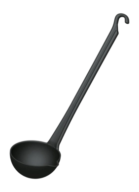 Soßenlöffel Paderno Serie 12900 Pa+plus Schwarz 6,5 cm mit Ausgießtülle