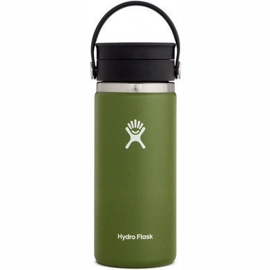 Thermosflasche Hydro Flask Wide Mouth Flex Sip Lid Olive 473 ml
